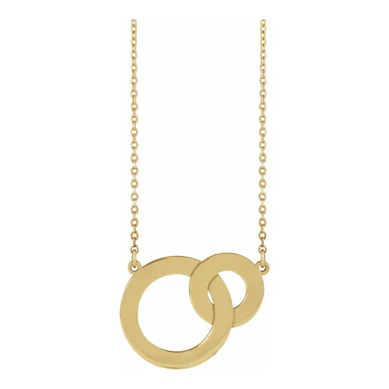 Engravable Interlocking Circles Necklace – Princess Jewelry