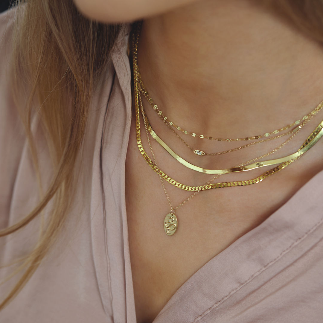 Gold necklaces