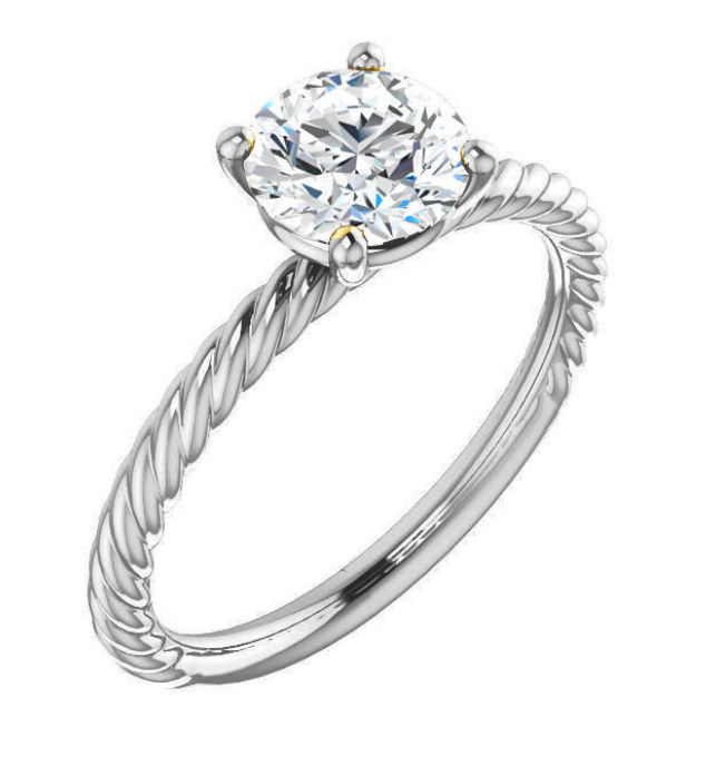 Solitaire Twisted Diamond Engagement Rings